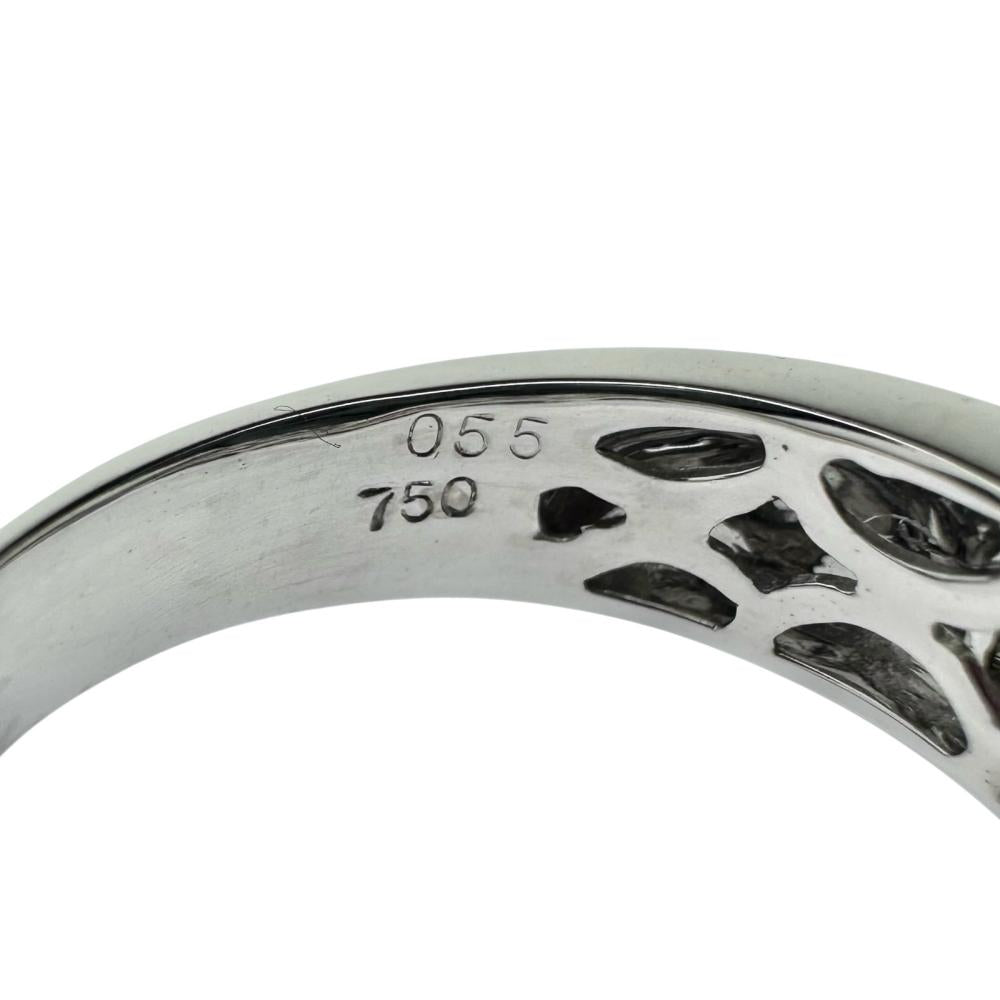 Au750ホワイトゴールド ルビー0.70ct ダイヤモンド0.55ct リング