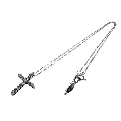 アーカー K18WG ダイヤモンド クロスネックレス