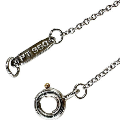 ティファニー Pt950 ベゼルセット ダイヤモンドネックレス