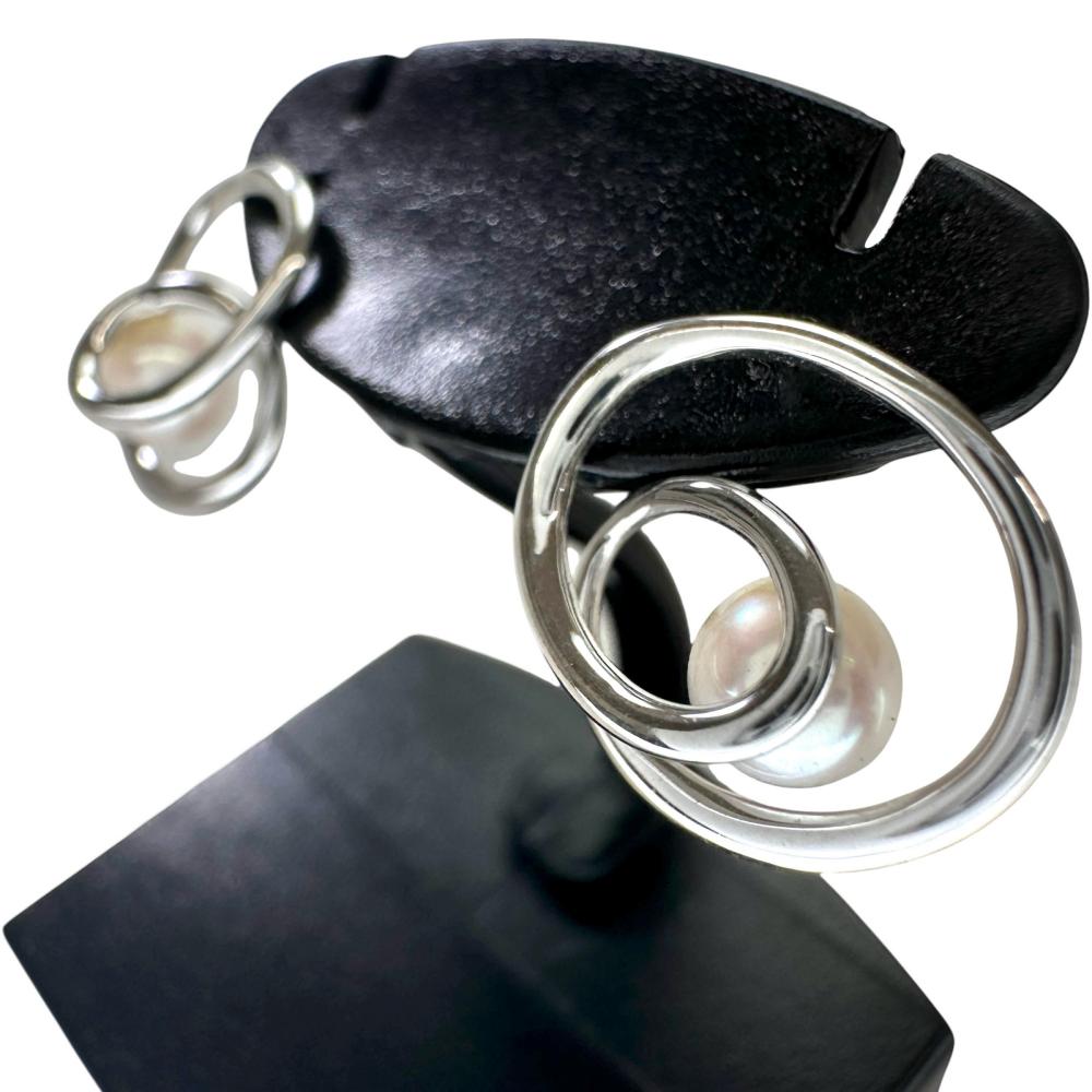 アコヤパール Au750ホワイトゴールドピアス