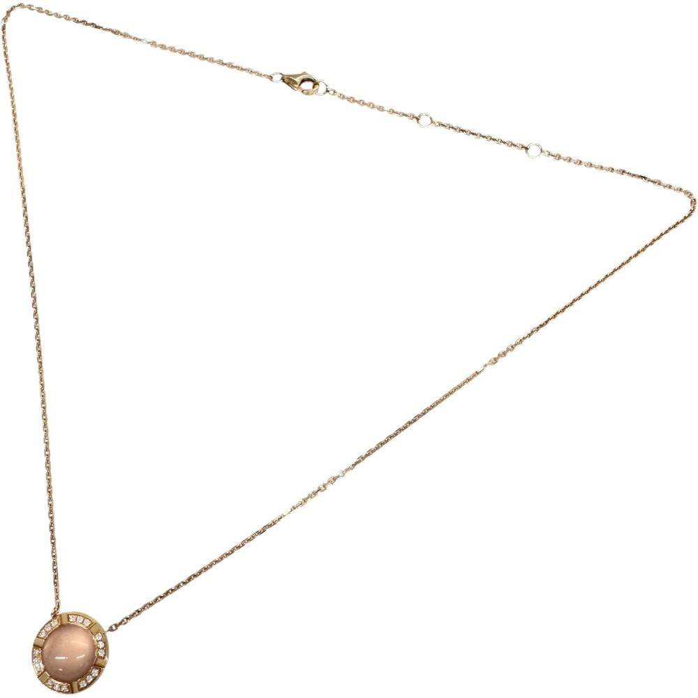ショーメ クラスワン クルーズ Au750 ローズクォーツ ダイヤモンド ネックレス