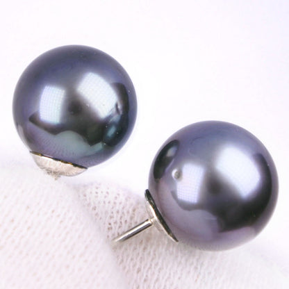 ブラック パール ピアス 10.5-10.7mm