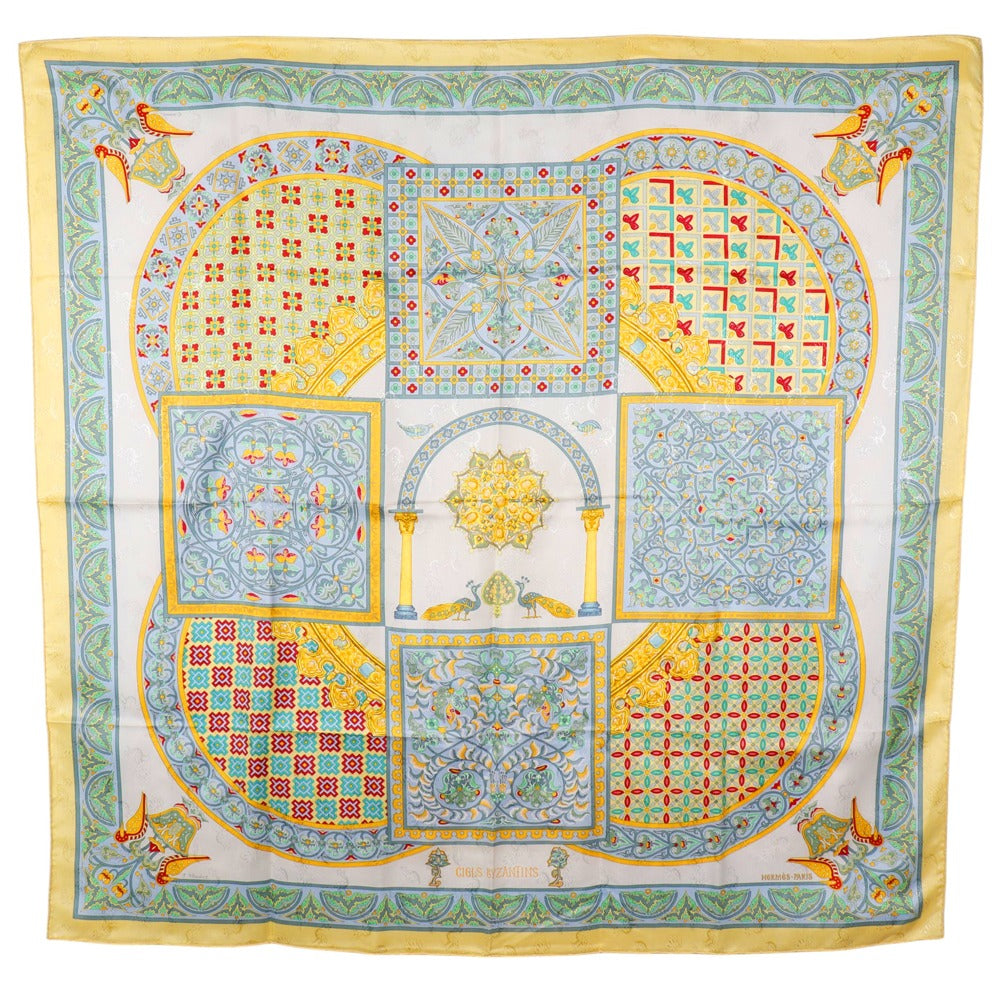 エルメス カレ90 CIELS BYZANTINS シルクスカーフ