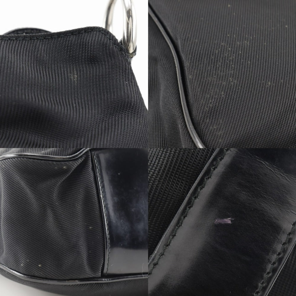 グッチ ナイロン キャンバス バンブー ハンドバッグ 2way