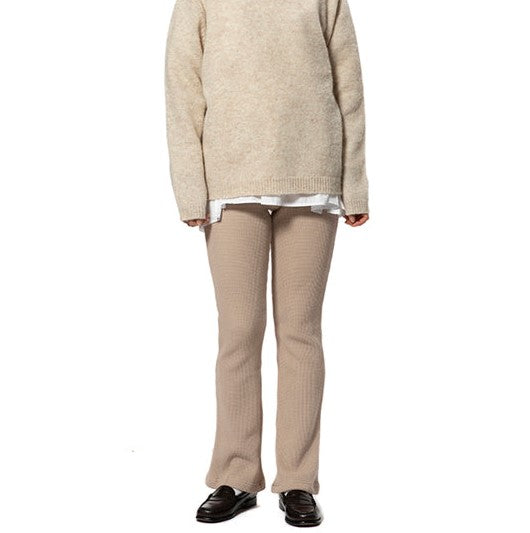 Healthknit ワッフル フレア パンツ 32004 ベージュ