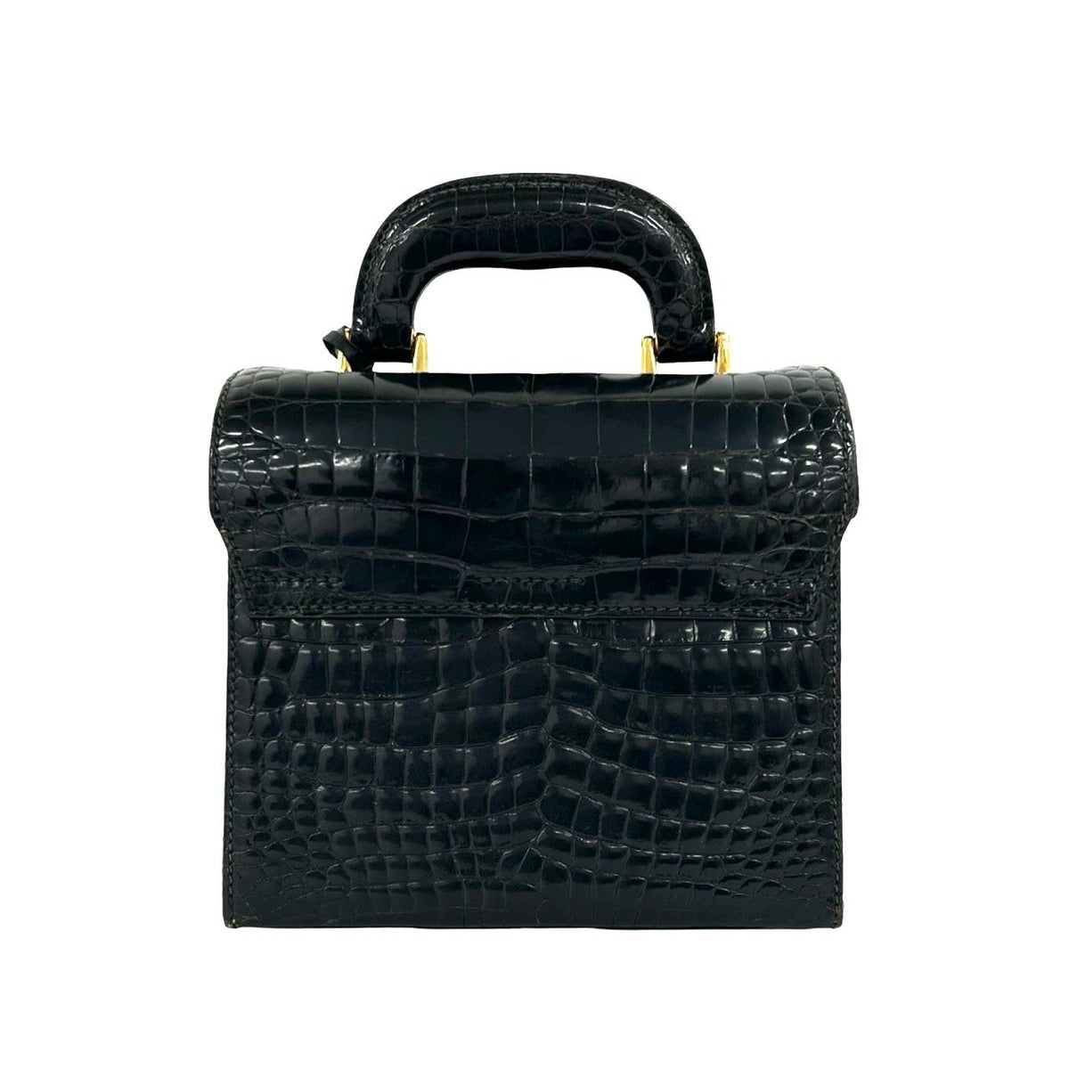 グッチ レディロック クロコダイル ハンドバッグ