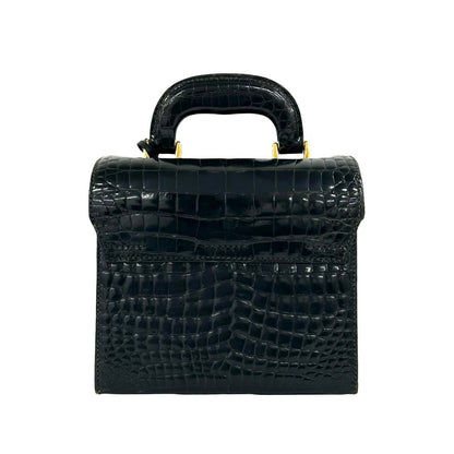 グッチ レディロック クロコダイル ハンドバッグ