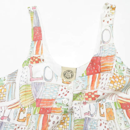 ファミリーアフェアーズ Odile Dress Love Print コットンワンピース