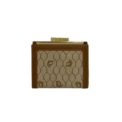 クリスチャンディオール ハニカム レザー 二つ折り財布