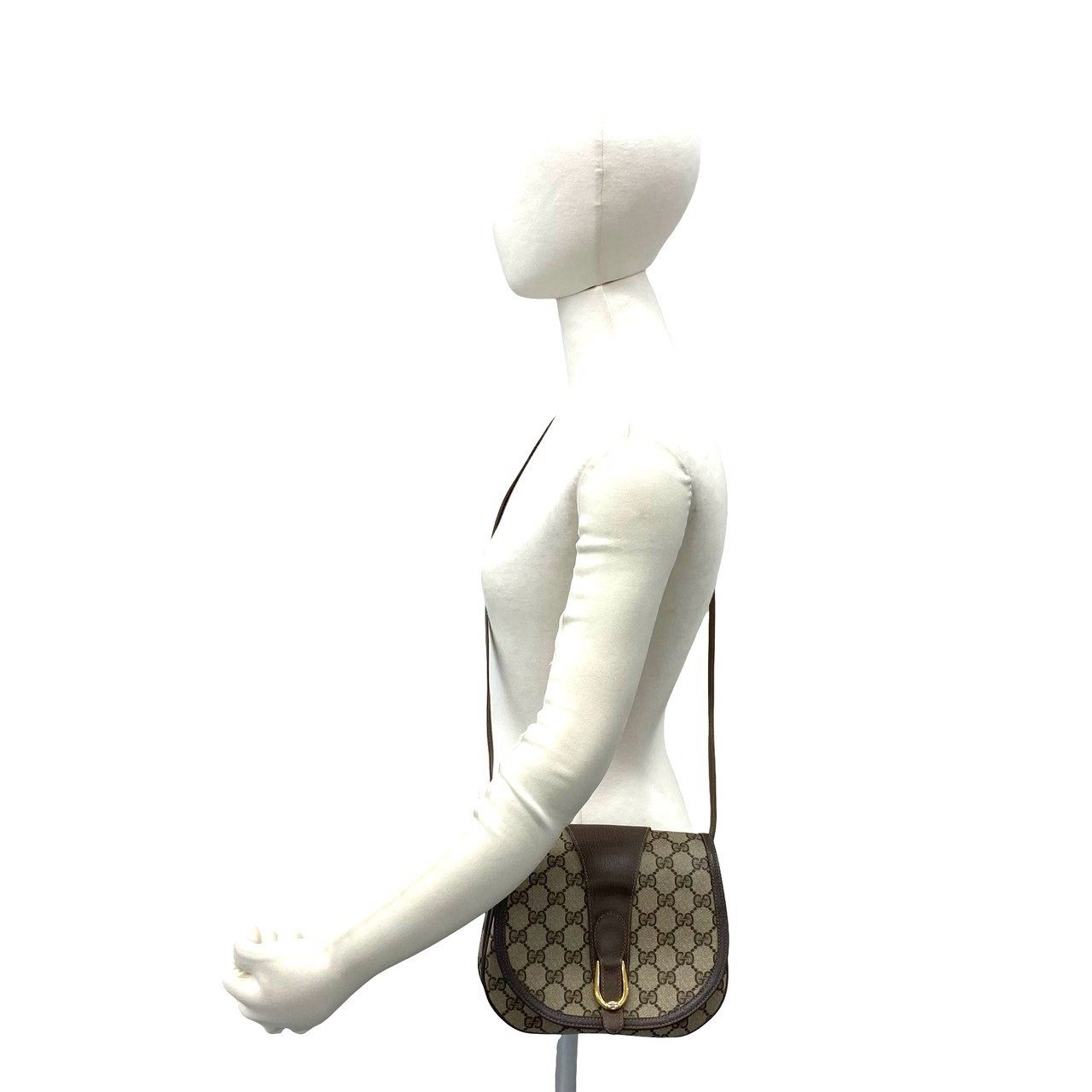 グッチ レザー PVC ショルダーバッグ