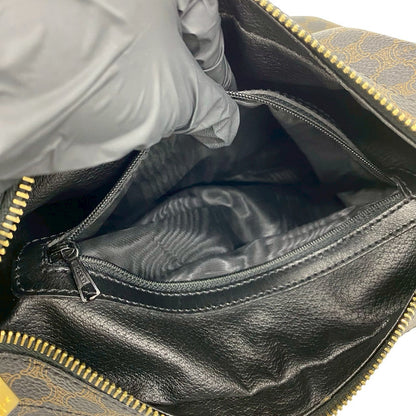 セリーヌ マカダム ブラゾン PVC レザーショルダーバッグ