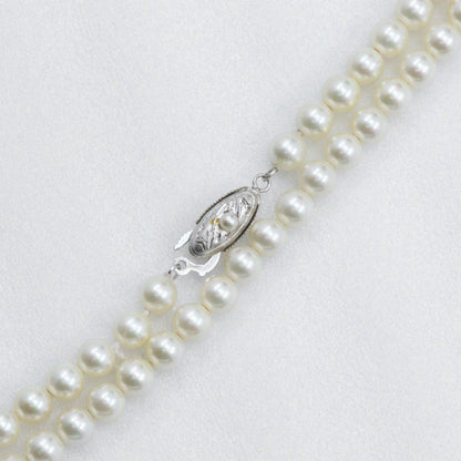 パール シルバー ロング ネックレス