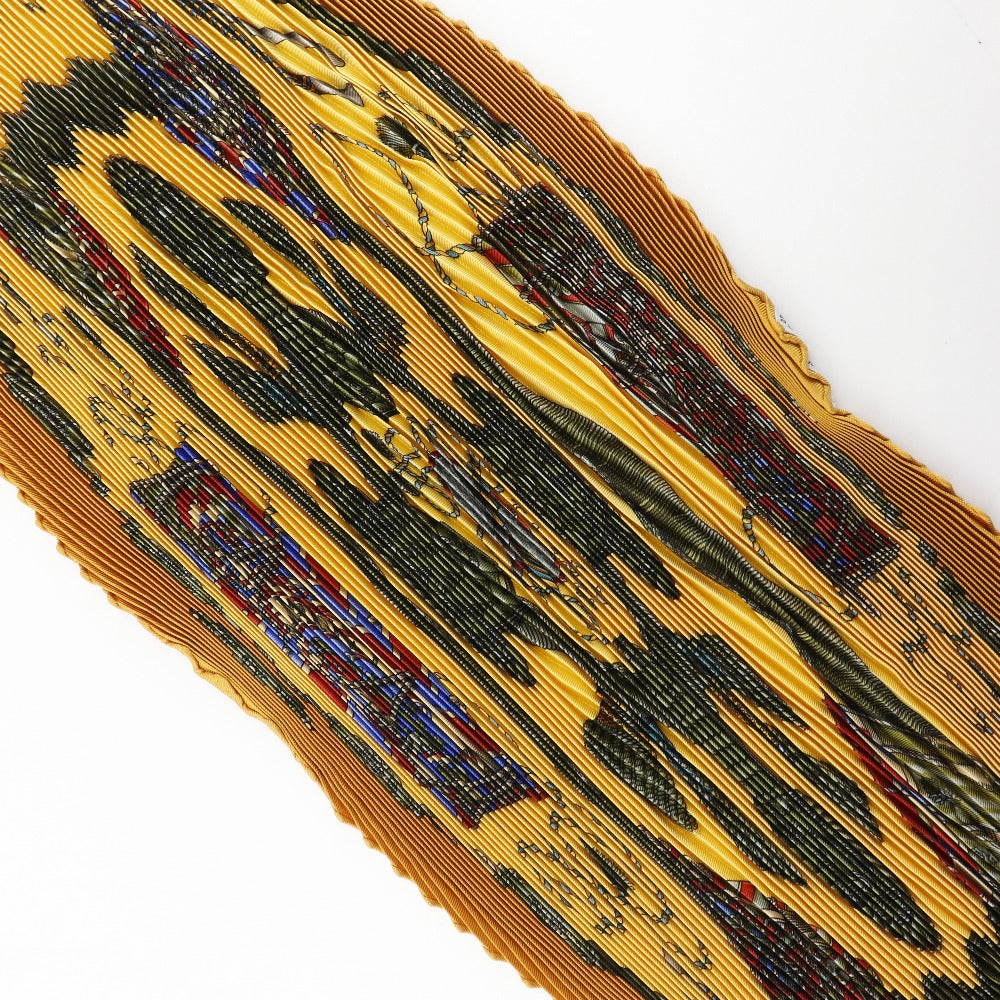 エルメス LES TAMBOURS プリーツシルクスカーフ