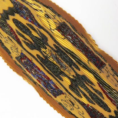 エルメス LES TAMBOURS プリーツシルクスカーフ