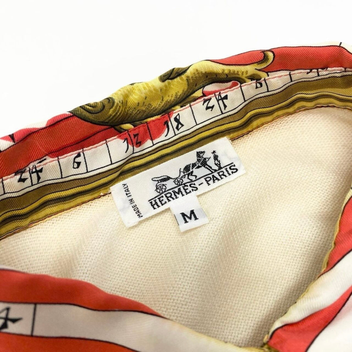 エルメス DIES ET HORE シルクコットンポロシャツ