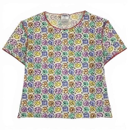 シャネル ポリアミド ポリウレタン 半袖Tシャツ