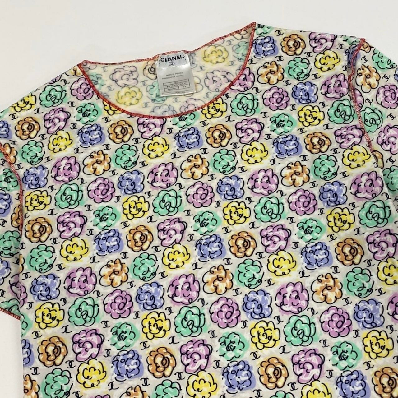 シャネル ポリアミド ポリウレタン 半袖Tシャツ