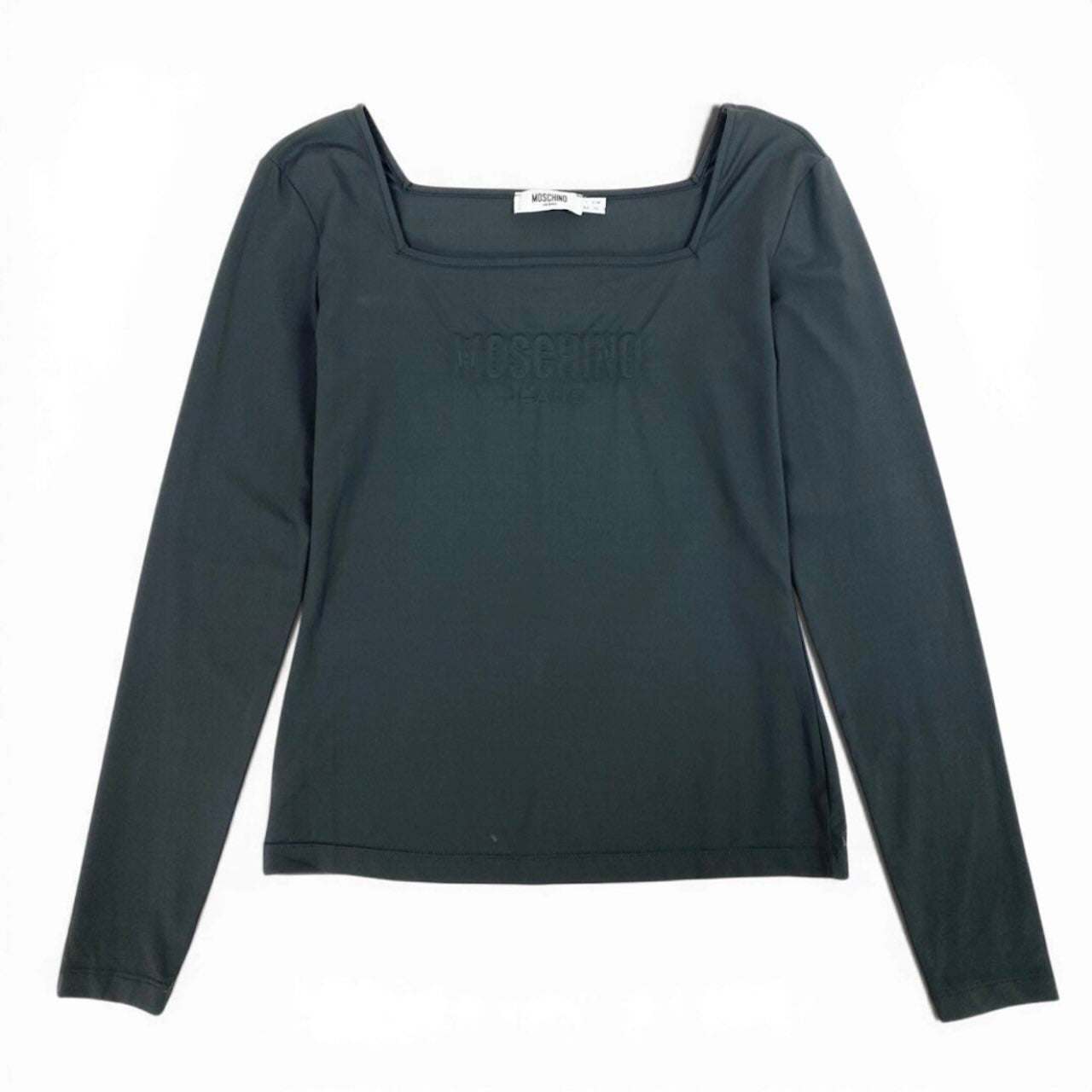モスキーノ ストレッチ長袖Tシャツ