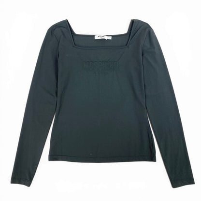 モスキーノ ストレッチ長袖Tシャツ