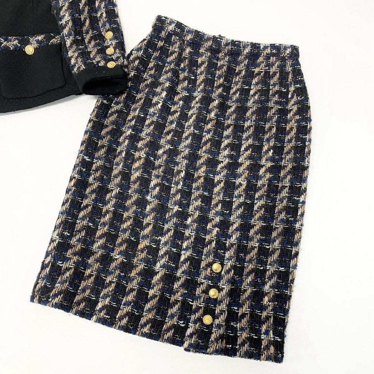 シャネル ウールアクリルセットアップ