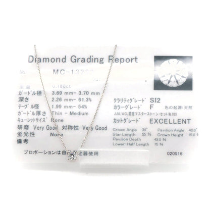 カナルヨンドシー PT850 ダイヤモンドネックレス