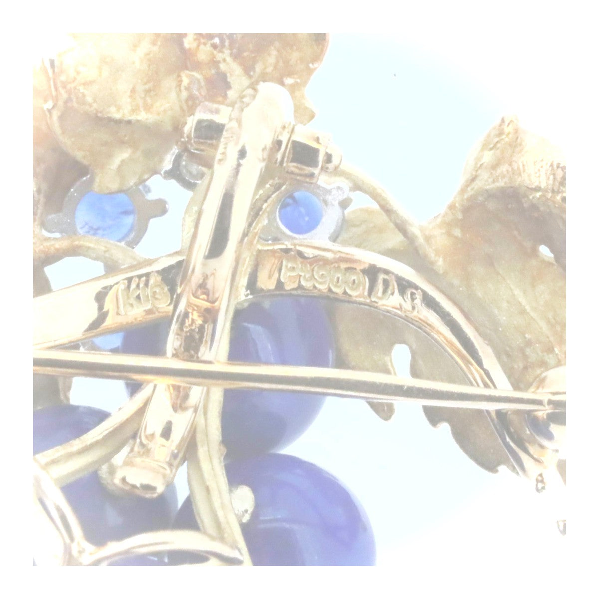 Nobuko Ishikawa グレープ モチーフ Au750/PT900 2way ブローチ ペンダント