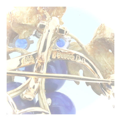 Nobuko Ishikawa グレープ モチーフ Au750/PT900 2way ブローチ ペンダント