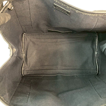 バレンシアガ ネイビーカバス レザートートバッグ