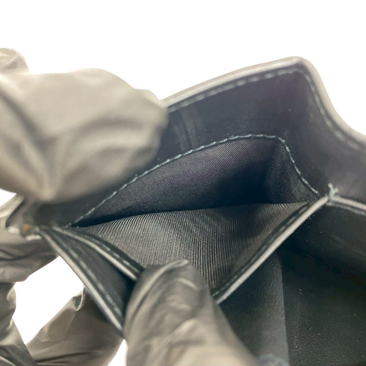 セリーヌ マカダムブラゾン レザー 二つ折り財布