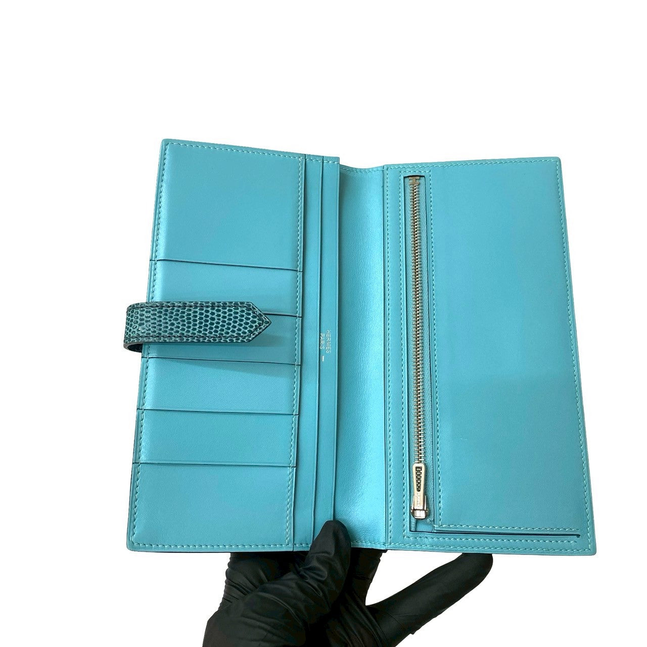 エルメス ベアン スフレ リザード タデラクト 長財布