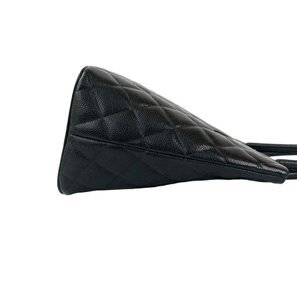 シャネル マトラッセ キャビア レザー トート バッグ