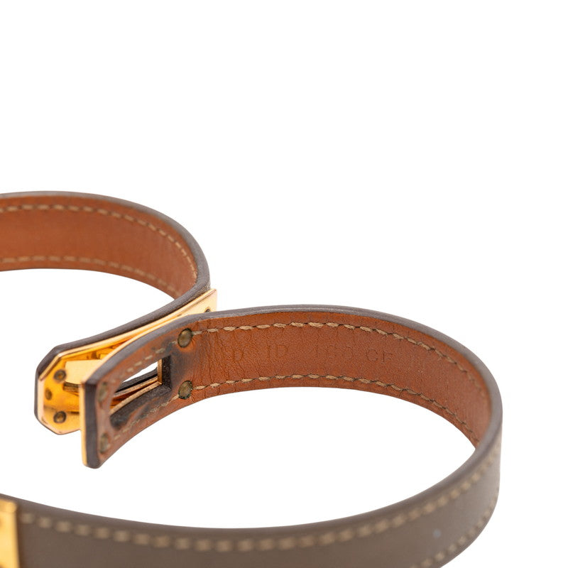 エルメス ケリー ドゥブルトゥール レザー ブレスレット 17号