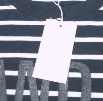 RANDT Logo S S Stripe コットンポリエステルTシャツ