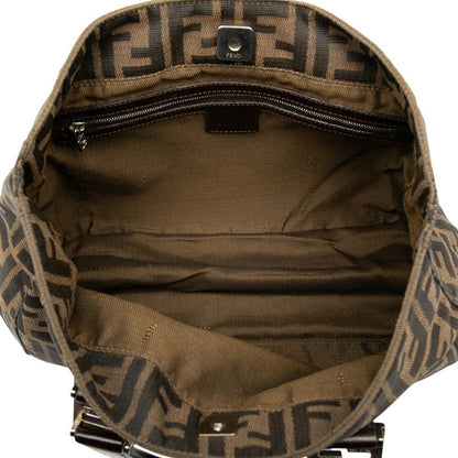 フェンディ ズッカ キャンバス レザー バッグ