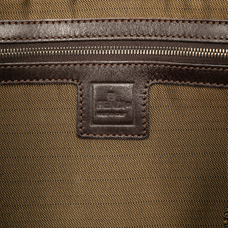 フェンディ ズッカ キャンバス レザー バッグ