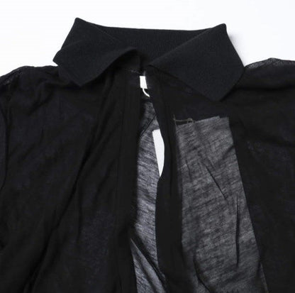 シーオール SHEER LAYERED POLO コットントップス