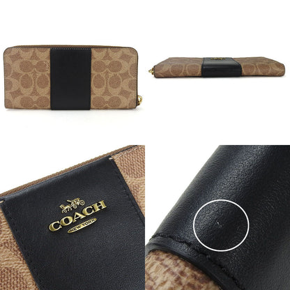 コーチ シグネチャー PVC レザー 長財布