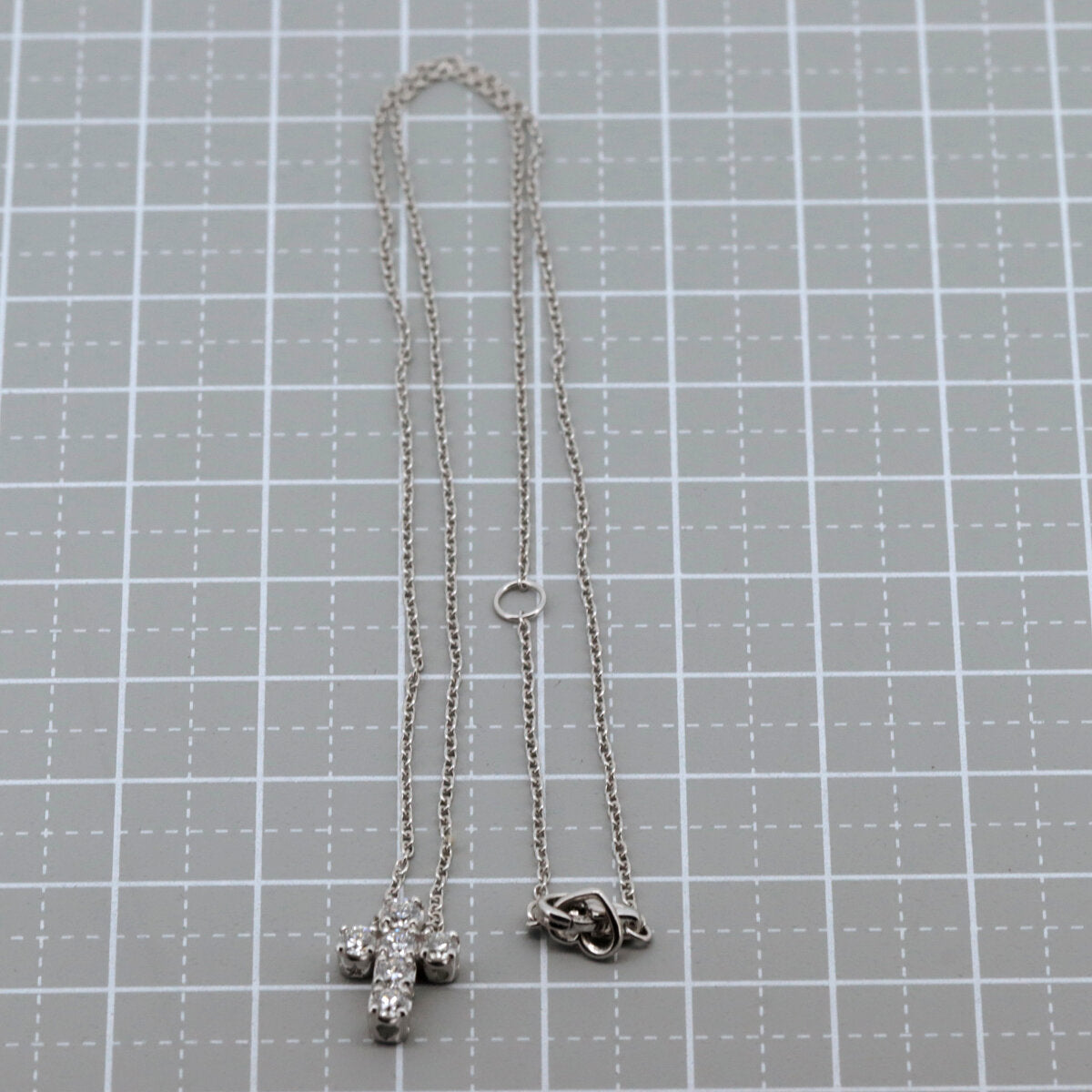ポンテヴェキオ ダイヤモンド クロス ネックレス K18WG