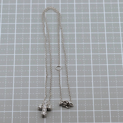 ポンテヴェキオ ダイヤモンド クロス ネックレス K18WG