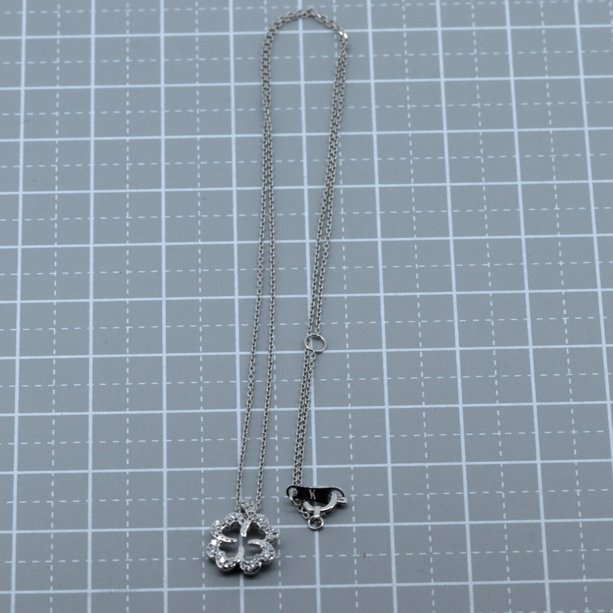 ヴァンドーム青山 PT850 PT950 クローバーダイヤモンドネックレス