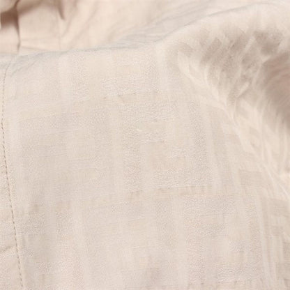Fendi FENDI Men’s Beige Cotton Zucca FF Monogram Long-Sleeve Top (Pre-Owned) Textile Tops