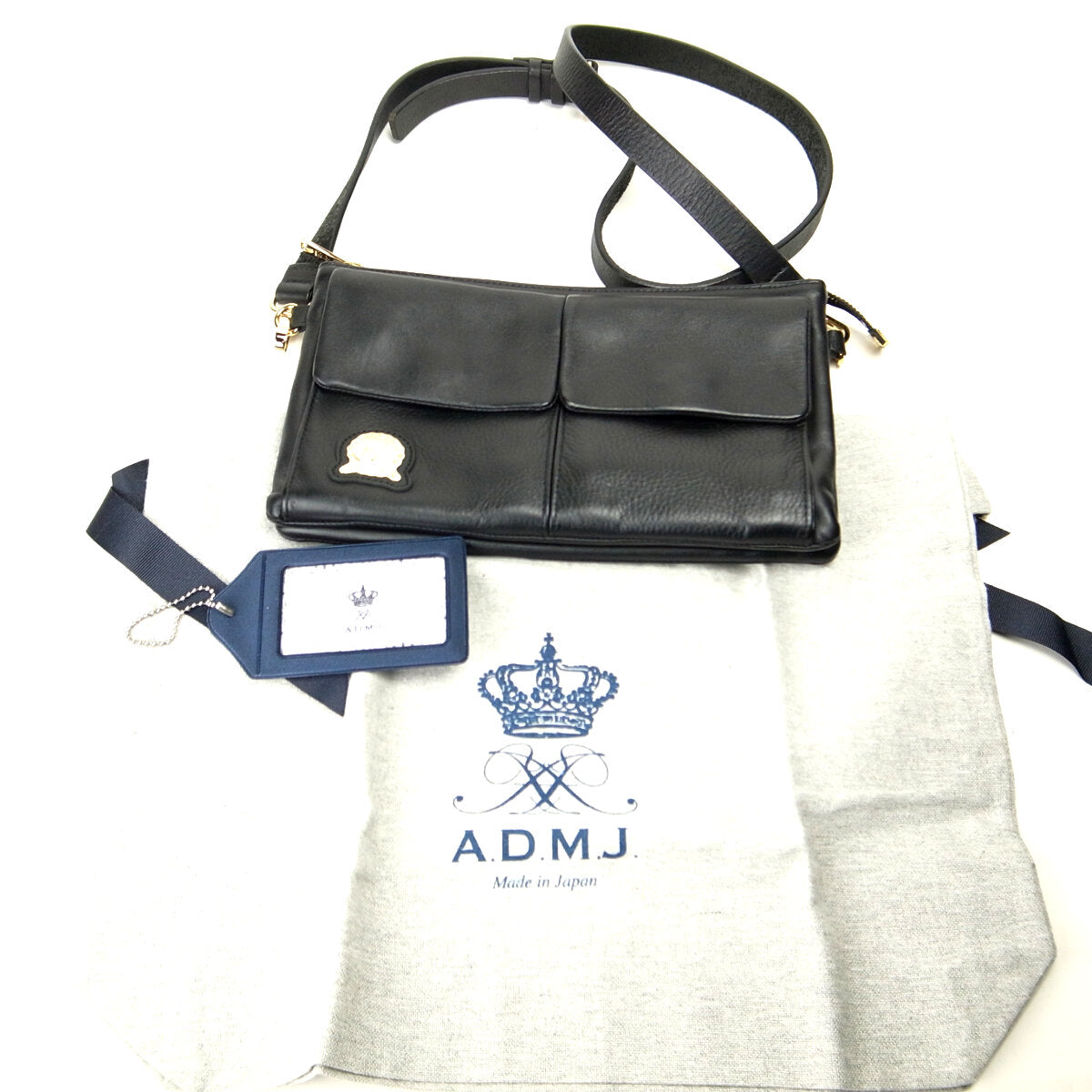 ADMJ レザー ショルダー バッグ