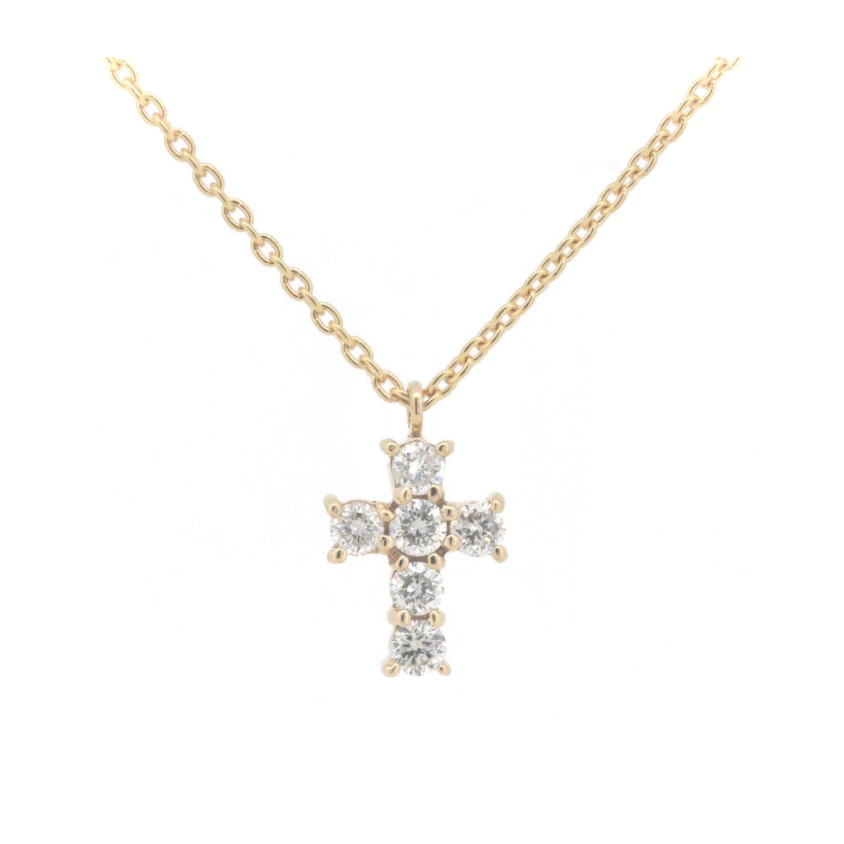ヴァンドーム青山 ダイヤモンド クロス ネックレス Au750
