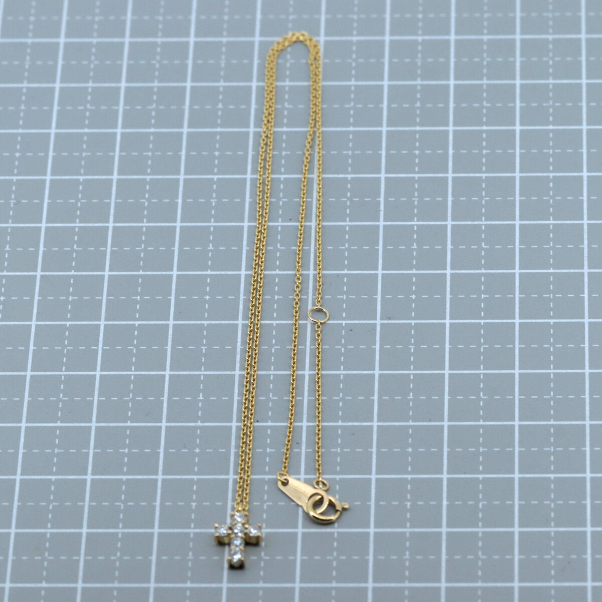 ヴァンドーム青山 ダイヤモンド クロス ネックレス Au750