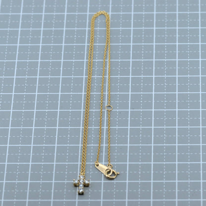 ヴァンドーム青山 ダイヤモンド クロス ネックレス Au750