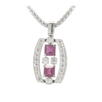 コンコルド ルビー ダイヤモンド ネックレス K18WG