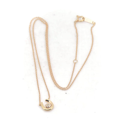カナルヨンドシー 馬蹄モチーフ K18PG ダイヤモンドネックレス