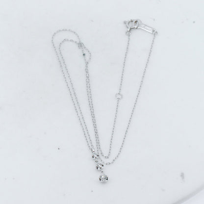 4℃ K18WG ダイヤモンド ネックレス