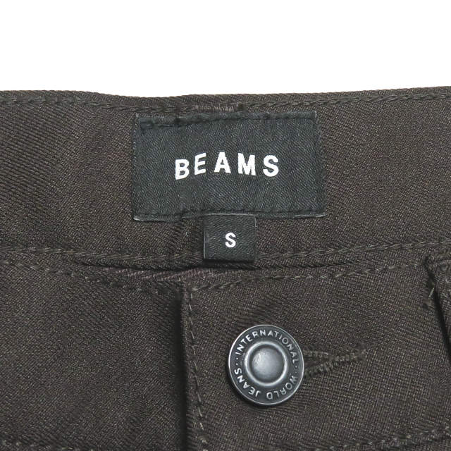 ビームス ポリエステルコットンフレアパンツ