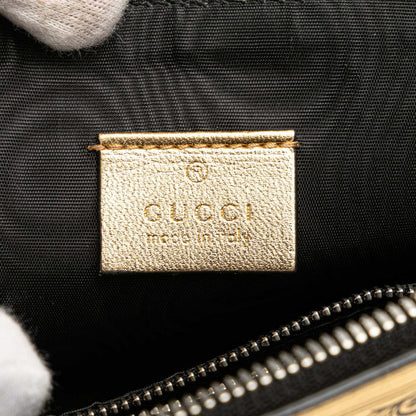 グッチ GUCCYプリント レザーショルダーバッグ